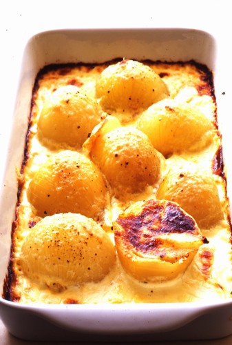 Onions with Parmesan and Cream