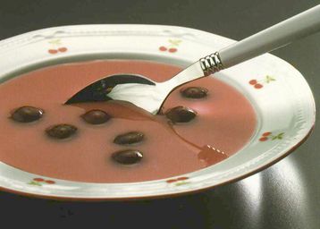 Cold Sour Cherry Soup/ Hideg Meggyleves