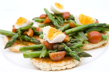 Asparagus and Runner Bean Pastry Puffs