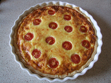 Alma's Cheese & Tomato Quiche