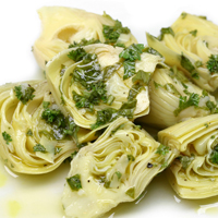 Baby Artichokes With A Herb & Lemon Garlic Vinaigrette