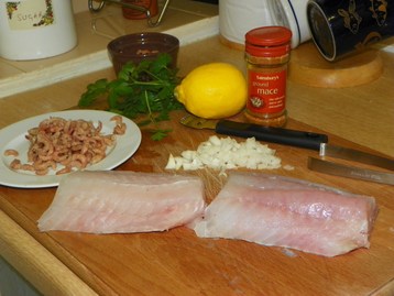 Roasted Fillets Of Pollack with Brown Shrimps