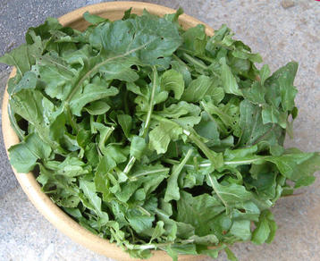 Roasted Sweet Potatoes and Arugula