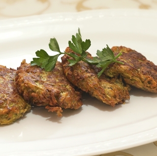 Oven Baked Aubergine Fritters