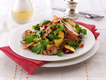 Chargrilled Halloumi, Nectarine And Prosciutto Salad