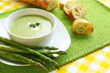 Asparagus Soup With Lemon Creme Fraiche