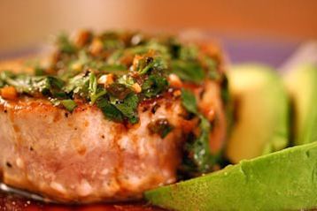 Seared Tuna with Lime and Soy Dressing