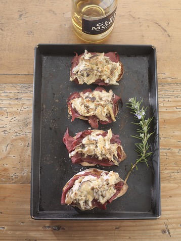 Smoked Venison and Wild Mushroom Toast