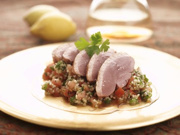 Herbed Tabouleh with Smoked Duck Breasts