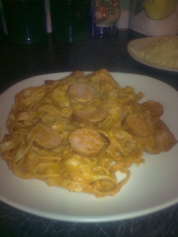 Smoked Sausage Tagliatelle