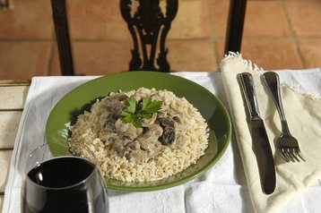 Pickled Walnut and Mushroom Stroganoff