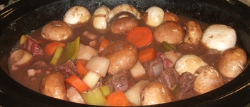 Braised Beef with Pancetta and Mushrooms