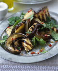 Grilled Aubergine Salad