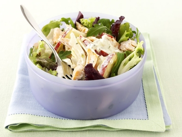 Fennel, Apple and Smoked Trout Salad with Tzatziki