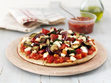 Vegetable and Goat's Cheese Pizza