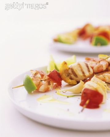 Scallop and Prawn Kebabs