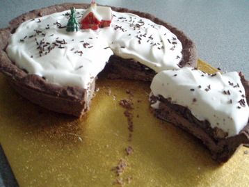 Chocolate Mousse, Peppermint Thins Tart