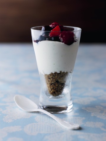 Berry and Lime Cheesecake in A Glass