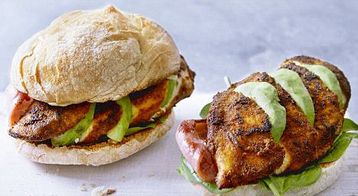 Fully Loaded Cajun Chicken Burgers