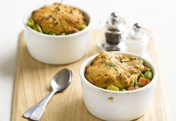 Ham and Leek Cobbler