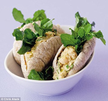 Quick Home-made Hummus with Watercress