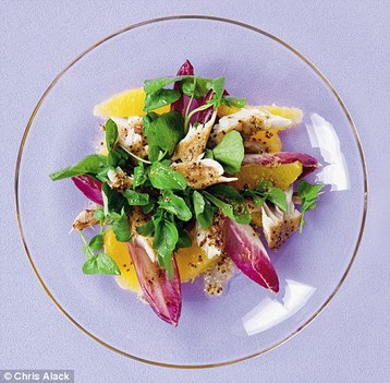 Peppered Mackerel and Watercress Salad with Orange