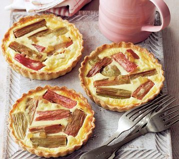English Rhubarb and Sour Cream Tartlets