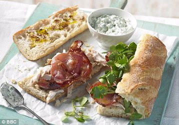Chicken, Bacon and Watercress Baguettes
