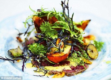 Jamie Oliver's Christmas Roasted Squash and Beef Carpaccio Salad