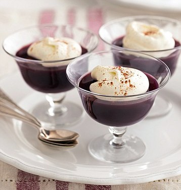Jo Pratt's Mulled Red Wine Jellies with Vanilla Cream