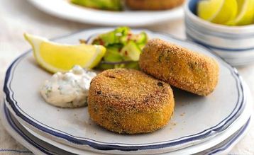 Jo Pratt's Tuna and Pea Fishcakes with Caper and Lemon Mayonnaise