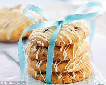 Jo Pratt's Christmas White Chocolate, Orange and Cranberry Cookies