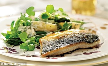Jo Pratt's Pan-fried Mackerel with Pea Shoots and Summer Potato Salad