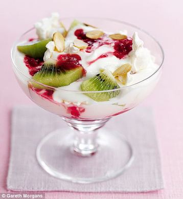 Jo Pratt's Raspberry, Kiwi and Elderflower Meringue Layers