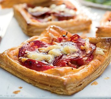 Jo Pratt's Chorizo, Red Pepper and Manchego Tarts