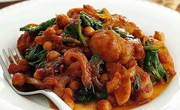 Jo Pratt's Chickpea, Potato and Spinach Curry