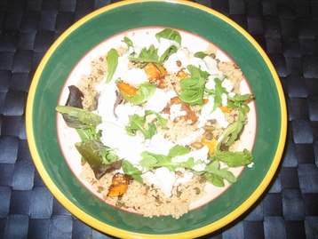 Warm Butternut Squash, Lentil and Cous Cous Salad