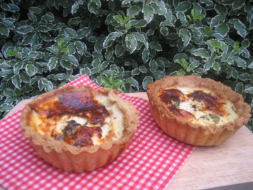 Smoked Salmon, Cream Cheese and Herb Tarts