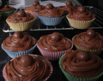 Malteaser and Mini Marshmallow Cupcakes