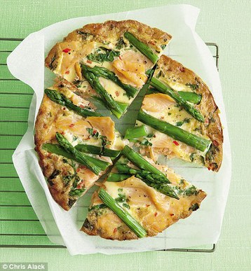 Annie Bell's Asparagus and Smoked Salmon Frittata