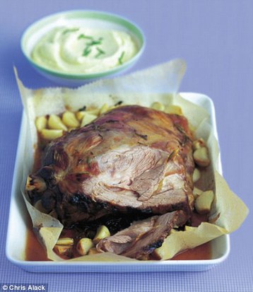 Annie Bell's Garlicky Roast Lamb with Saffron Cauliflower