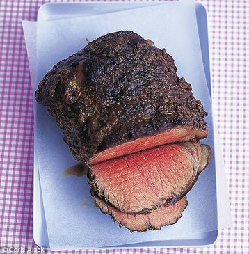 Annie Bell's Mustard-roast Beef with A Big Garden Salad