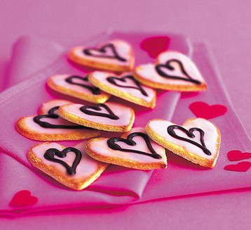 Annie Bell's Iced Marzipan Hearts