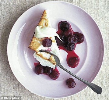 Annie Bell's Baked Floating Islands with Cherries