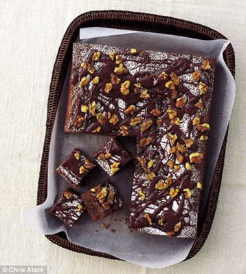 Annie Bell's Milk Choc Chip Walnut Brownie