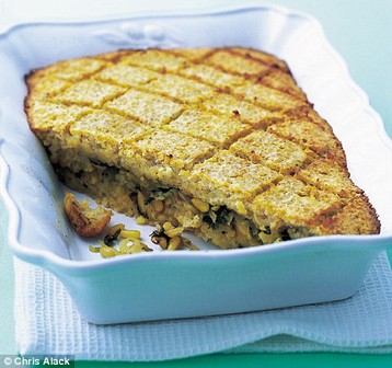 Annie Bell's Lebanese Bulgar and Potato Pie with Mint Yoghurt