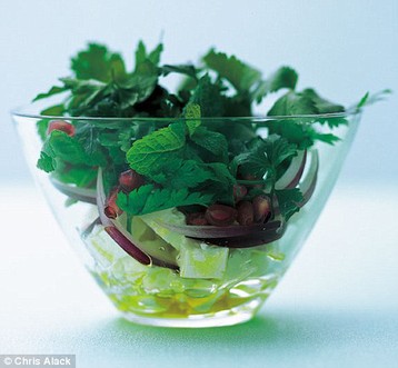 Annie Bell's Feta, Pomegranite and Herb Salad