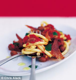 Annie Bell's Tomato-chilli Sauce with Parsley, Ham and Beans