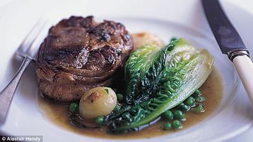 Alastair Hendy's Mint Glazed Lamb Chops with Braised Peas and Lettuce