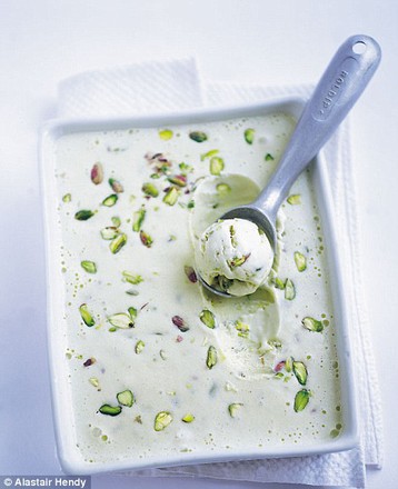 Alastair Hendy's Pistachio Meringue Mint Ice Cream